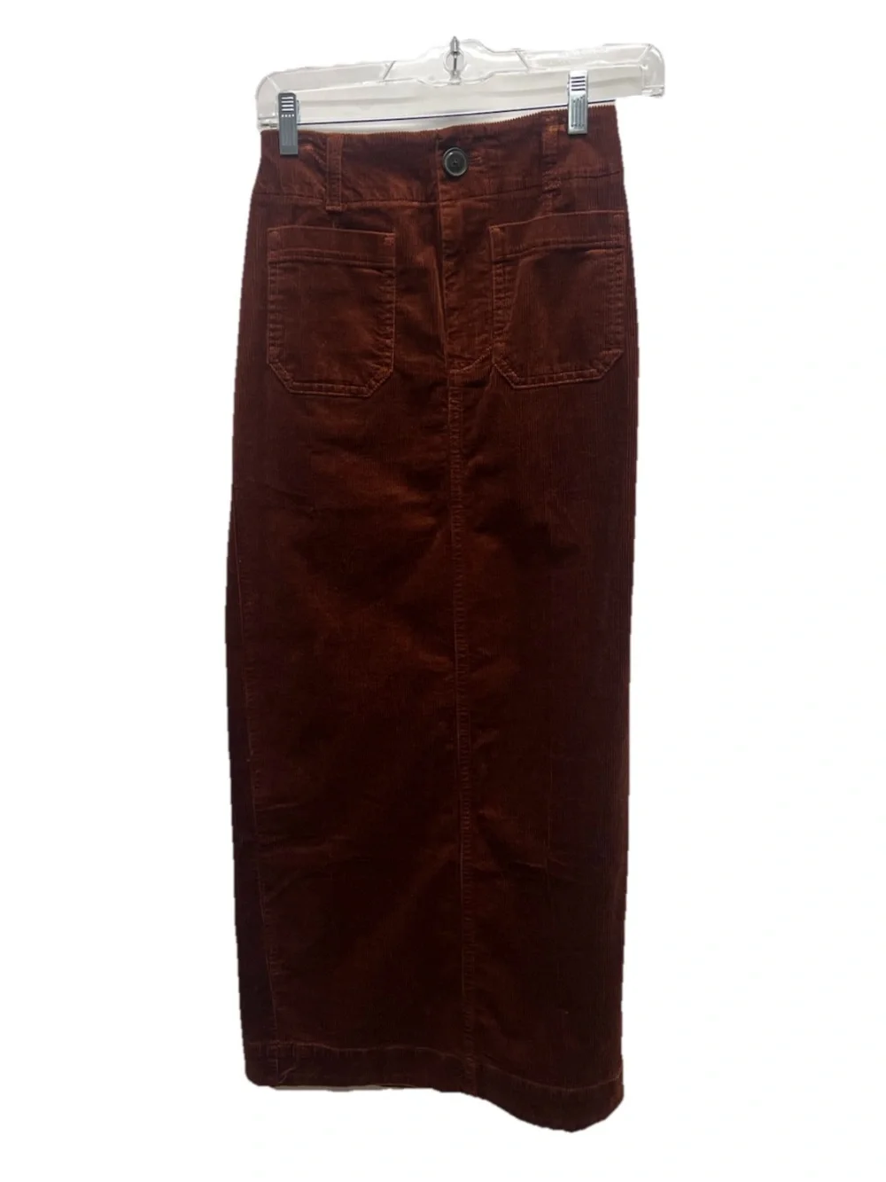 Anthropologie Maeve Colette Corduroy Brown Maxi Skirt XXS